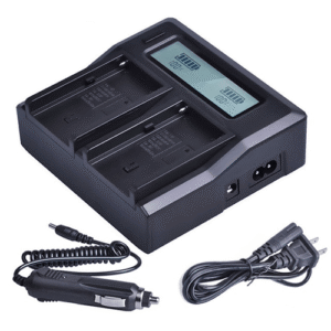 Dual LCD Quick Battery Charger for Sony NP-F Series Batteries